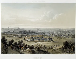 Parijs in 1620, algemeen uitzicht vanaf de Butte Chaumont