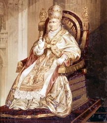 Pius IX (1792 - 1878). Chromolithografie.