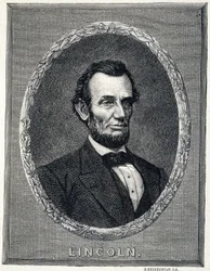 Portret van Abraham Lincoln (1809-1865), president van de Verenigde Staten van Amerika