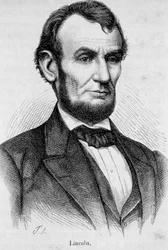 Portret van Abraham Lincoln (1809-1865), 16e president van de Verenigde Staten (1861-1865)
