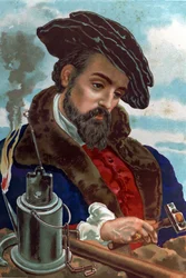 Portret van Agricola Georg (Georgius) Bauer, bekend als Agricola, Duitse mineralogist (Glauchau, Saksen)
