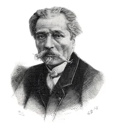 Portret van Aime Millet, Franse beeldhouwer, graveur, medailleur en schilder (1819-1891)