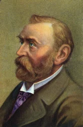 Portret van Alfred Berhard Nobel, Zweeds scheikundige.