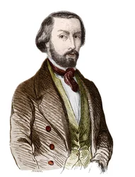 Portret van Alfred de Musset (1810-1857) Franse dichter.