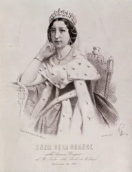 Portret van Anna de la Grange in Lucrezia Borgia (gravure)