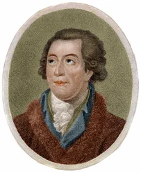 Portret van Antoine Laurent de Lavoisier, Franse chemicus (1743-1794) gegraveerd door Chapman
