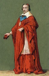 Portret van Armand Jean Du Plessis, Kardinaal de Richelieu (1585 - 1642)