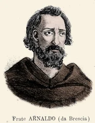 Portret van Arnaud de Brescia (Arnaldo da Brescia) (1090 - 1155), Italiaanse politieke en religieuze hervormer