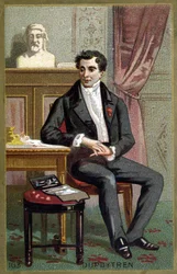 Portret van Baron Guillaume Dupuytren (1777-1835), Franse chirurg. Chromolithografie eind 19e eeuw.