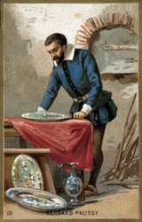 Portret van Bernard Palissy (1510-1589). Chromolithografie eind 19e eeuw.