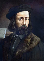 Portret van Blasco de Garay, Spaanse ingenieur uit de 16e eeuw. uit "La Ciencia y sus Hombres" door Louis Figuier. Barcelona 1881