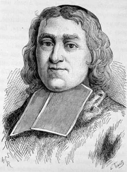 Portret van kardinaal Fleury (1653 - 1743) (André Hercule de Fleury). Gravure van het einde van de 19e eeuw in 