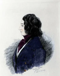 Portret van Charles Dickens (1812-1870), Engelse schrijver.