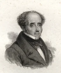 Portret van Chateaubriand, gravure van de 19e eeuw