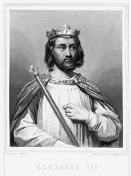 Portret van Clotaire III (652 - 673), Koning van Neustrië en Bourgondië - in 