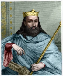 Portret van Clotaire (Clothaire) I (497 - 561), Koning van Neustrië en Koning van de Franken - in 