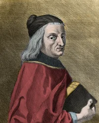 Portret van Cristoforo Landino (1424-1498), Italiaanse humanist