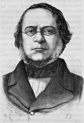 Portret van Daniele Manin (1804 - 1857). Gravure van het einde van de 19e eeuw in 