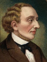Portret van de Deense schrijver en dichter Hans Christian Andersen (1805-1875).