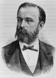 Portret van Drouardel. Gravure uit het einde van de 19e eeuw in 