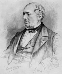 Portret van Edouard Charton, schilder, overleden in 1890.