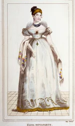 Portret van Elisa Bonaparte (Maria Anna genaamd Eliza)