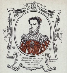 Portret van Elisabeth van Oostenrijk (1554-1592), koningin van Frankrijk