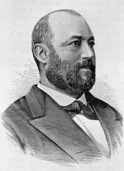 Portret van Ernoul. Gravure uit het einde van de 19e eeuw in 