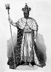 Portret van Faustin Soulouque (1782-1867) alias Faustin I, Keizer van Haïti van 1847 tot 1859 Gravure uit 1856