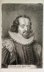 Portret van Francis Bacon (1561-1626), Engelse filosoof. n.d. ca. 1600