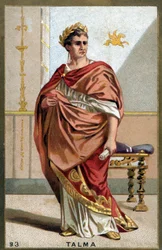 Portret van François-Joseph Talma (1763-1826), Franse acteur. Chromolithografie van het einde van de 19e eeuw