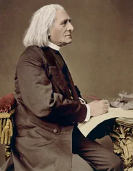 Portret van Franz Liszt (1811-1886), Hongaars componist, pianist en dirigent