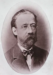 Portret van Friedrich Smetana (gravure naar foto)