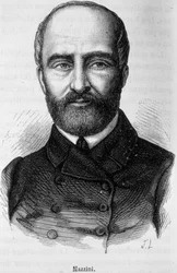 Portret van Giuseppe Mazzini, Italiaanse patriot en revolutionair (1805 of 1808 - 1872)