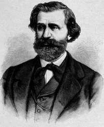 Portret van Giuseppe Verdi, Italiaanse componist (1813 - 1901)