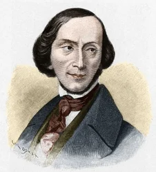 Portret van Hans Christian Andersen (1805-1875), Deense schrijver.