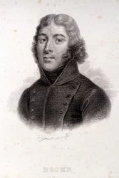 Portret van Hoche, gravure van de 19e eeuw