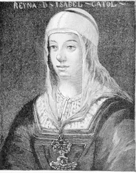 Portret van Isabella I de Katholieke (1451 - 1504), Koningin van Castilië.