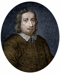 Portret van Jakob Bohme (of Boehme) (1575-1624) Duitse filosoof en mysticus. Gravure uit de 17e eeuw