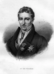 Portret van Jean Baptiste (Jean-Baptiste) Graaf de Villele, Franse politicus (1773 - 1854)