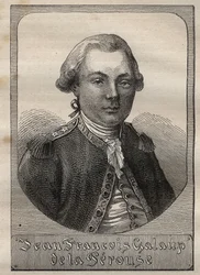 Portret van Jean Francois de Galaup, graaf van La Perouse (1741-1788) - illustratie uit 