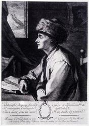 Portret van Jean Jacques Rousseau