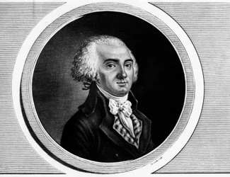 Portret van Jerome Petion de Villeneuve (1759-1793) President van de Conventie en lid van de Staten-Generaal. Gravure in 