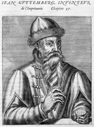 Portret van Johannes Gutenberg (1400-1468)