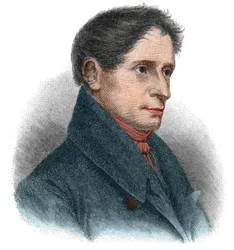 Portret van Joseph Karl Benedikt von Eichendorff (1788-1857) Duitse dichter en romanschrijver.