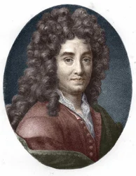 Portret van La Bruyère. Gravure uit de 19e eeuw.