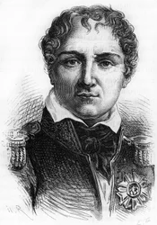 Portret van Laurent Gouvion Saint Cyr (1764 - 1830). Gravure van het einde van de 19e eeuw in 