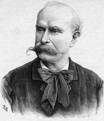 Portret van Louis Etienne Ernest Reyer, Franse componist (1823 tot 1909).