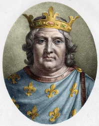 Portret van Lodewijk VI de Dikke (1081 - 1137), koning van Frankrijk