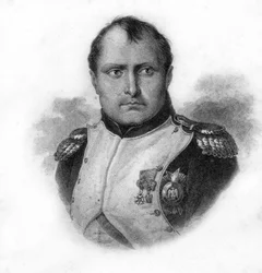 Portret van Napoleon Bonaparte, gravure uit de 19e eeuw